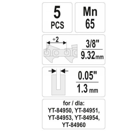 Láncfűrész láncszem 3/8" 1,3 mm (5 db/cs)
