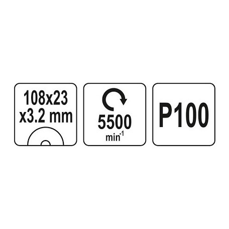 Láncélező korong 108 x 23 x 3,2 mm YAT-84990 láncélezőhöz