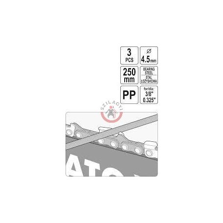 Láncreszelő készlet 4.5mm
