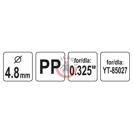 Reszelőnyél műanyag  4,8mm
