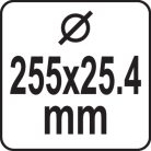 Fűkasza bozótvágó tárcsa 40T 255 x 25,4 mm