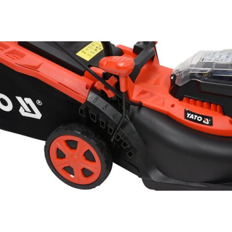 2x18V Li-ion akkus fűnyíró 34cm vágószélesség 2x2 Ah akkuval