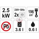 Áramfejlesztő 2700 W 196 cm3