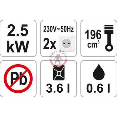 Áramfejlesztő 2700 W 196 cm3