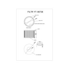 HEPA szűrő YT-85700, YT-85701 porszívókhoz