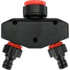 ELOSZTÓ CSAPCSATLAKOZÓ 2 KIMENETTEL 3/4"-1"