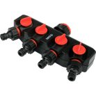 Csaptelep-elosztó adapter 4 utas 3/4"-1"