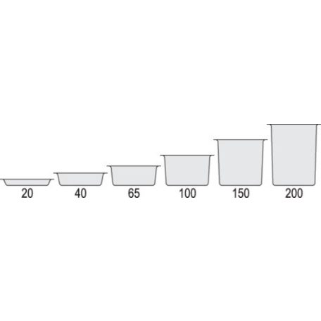 GN 2/3 rozsdamentes acél tálaló edény 9l
