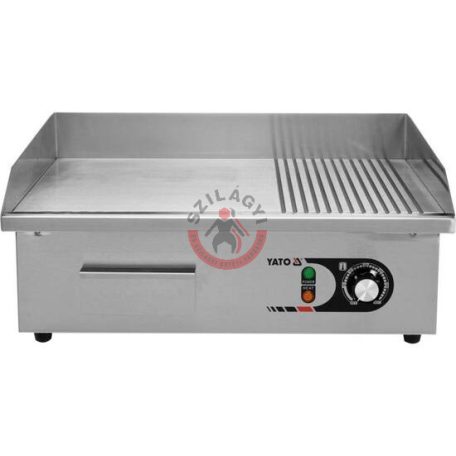 YATO GASTRO elektromos grill 550 mm 3000 W lapos és bordázott sütőlap