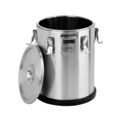 Ételszállító badella dupla falú 25 liter inox