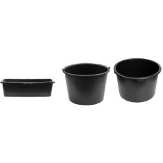 Műanyag vödrök, habarcsosládák