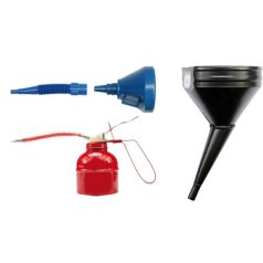 Olajzó kannák, üzemanyag tölcsérek